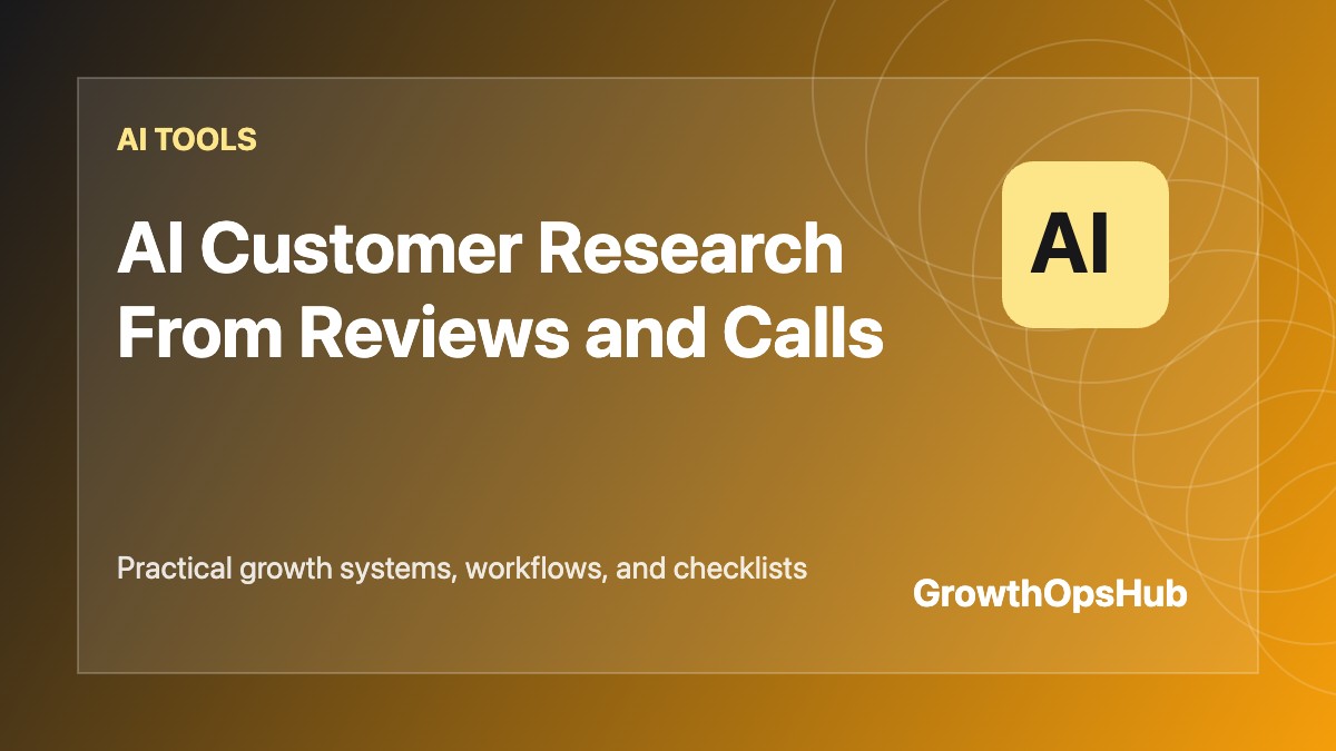 AI Customer Research From Reviews and Calls featured image