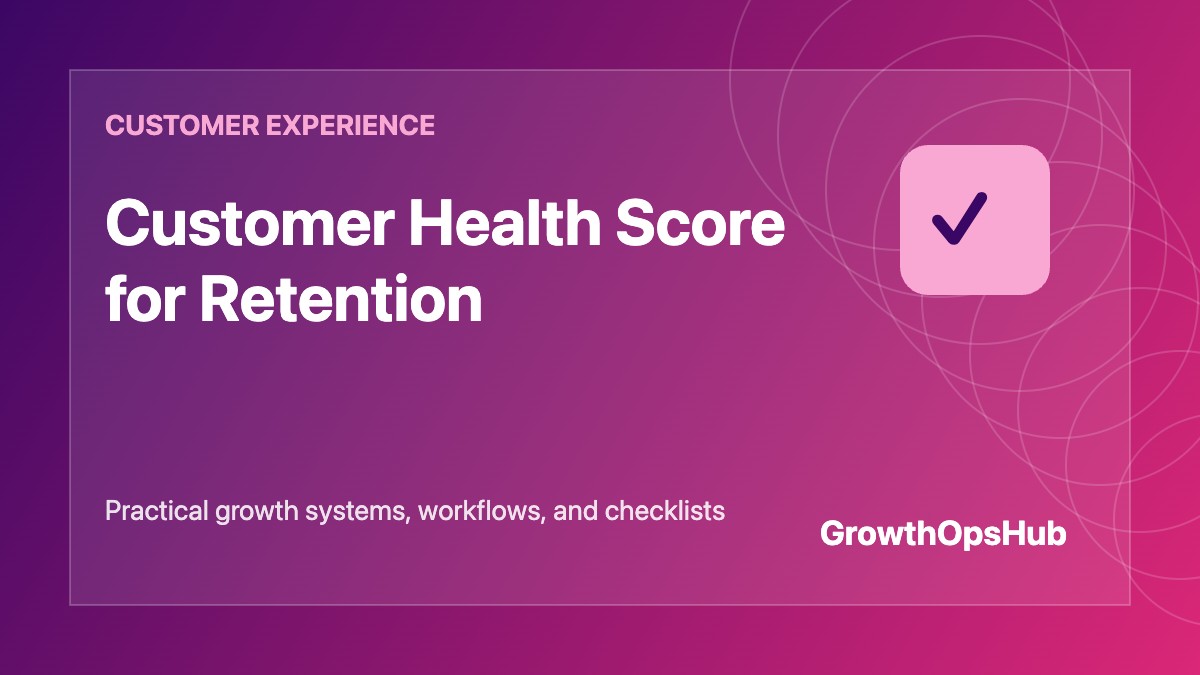 Customer Health Score for Retention featured image