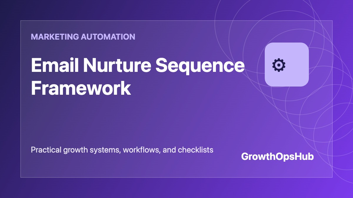 Email Nurture Sequence Framework featured image