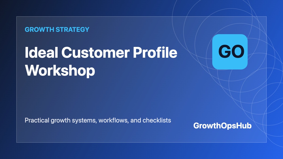 Ideal Customer Profile Workshop featured image