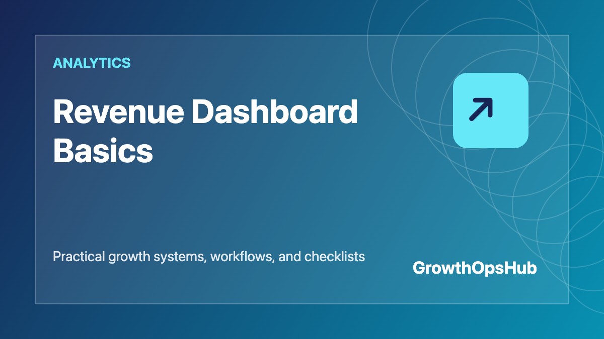 Revenue Dashboard Basics featured image