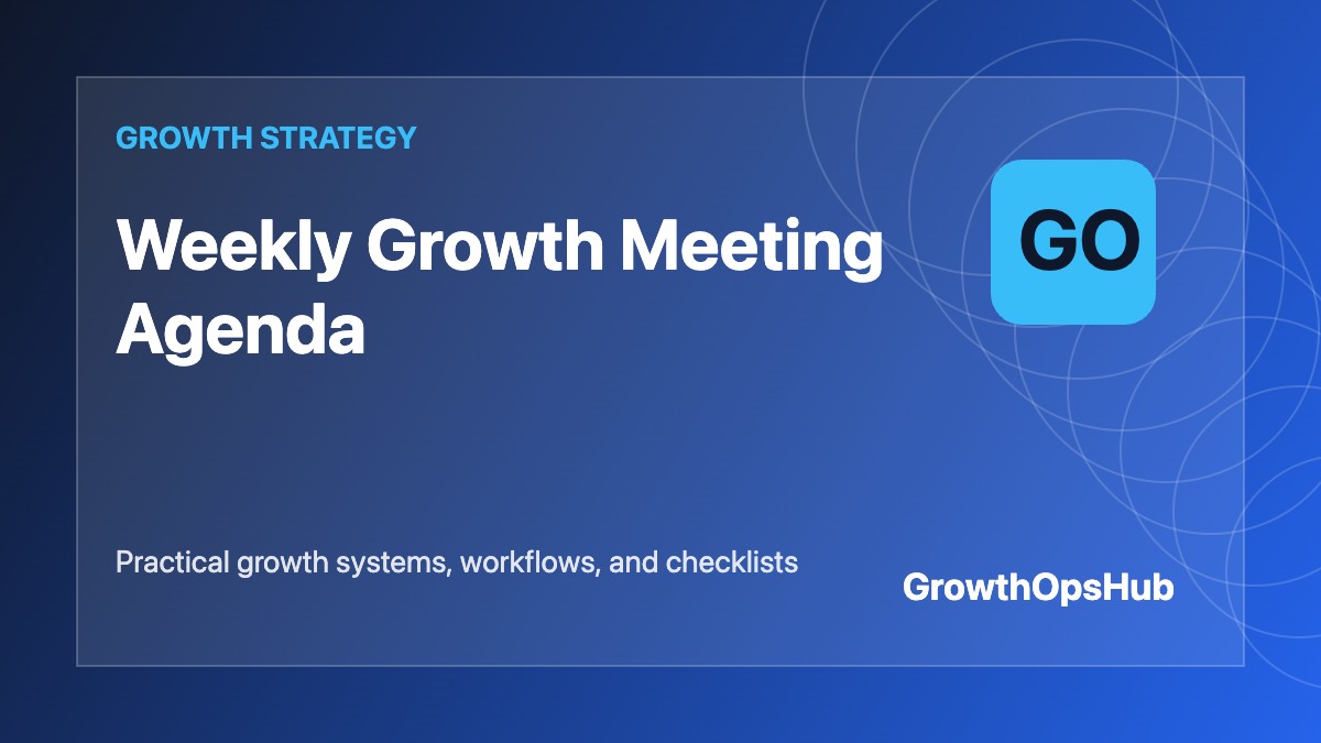 Weekly Growth Meeting Agenda featured image